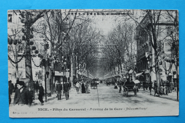 Ansichtskarte AK Nice Nizza 1906 Fetes du Carnaval Avenue de la Gare Frankreich France 06 Alpes Maritimes